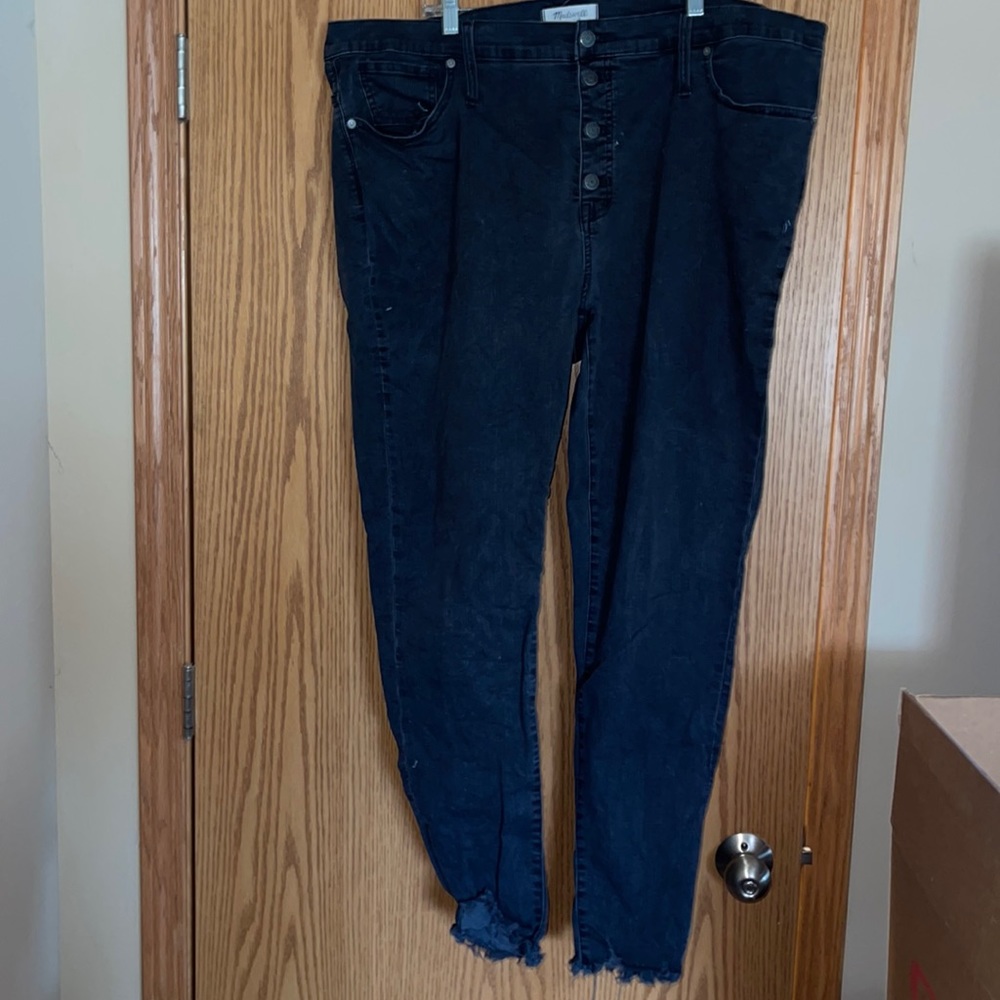 Madewell Black Button Fly Skinny Jean